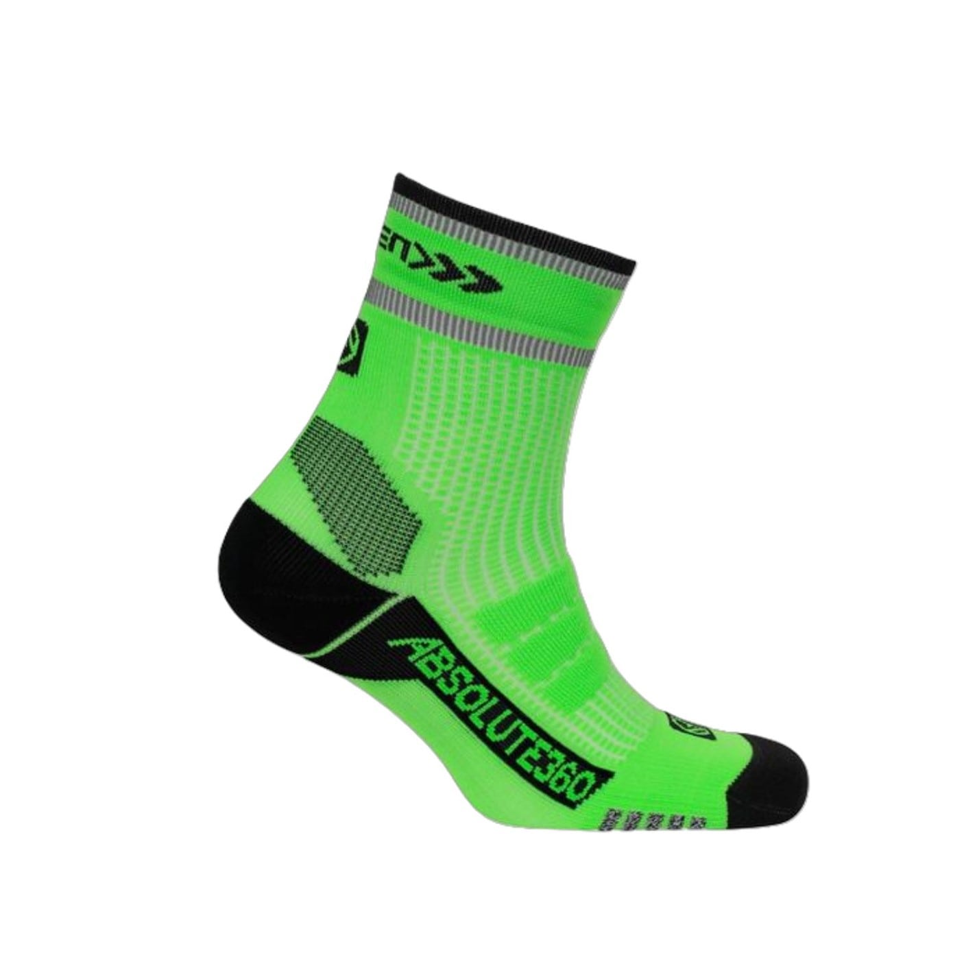 Absolute 360 Neon Green 反光跑步襪